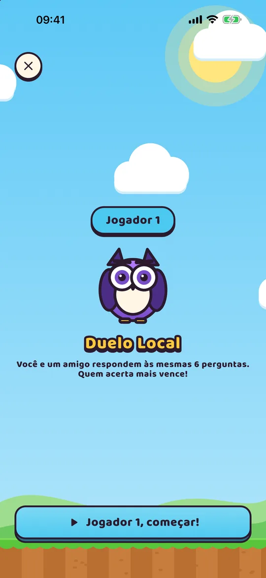 Tela do modo Duelo Local para dois jogadores